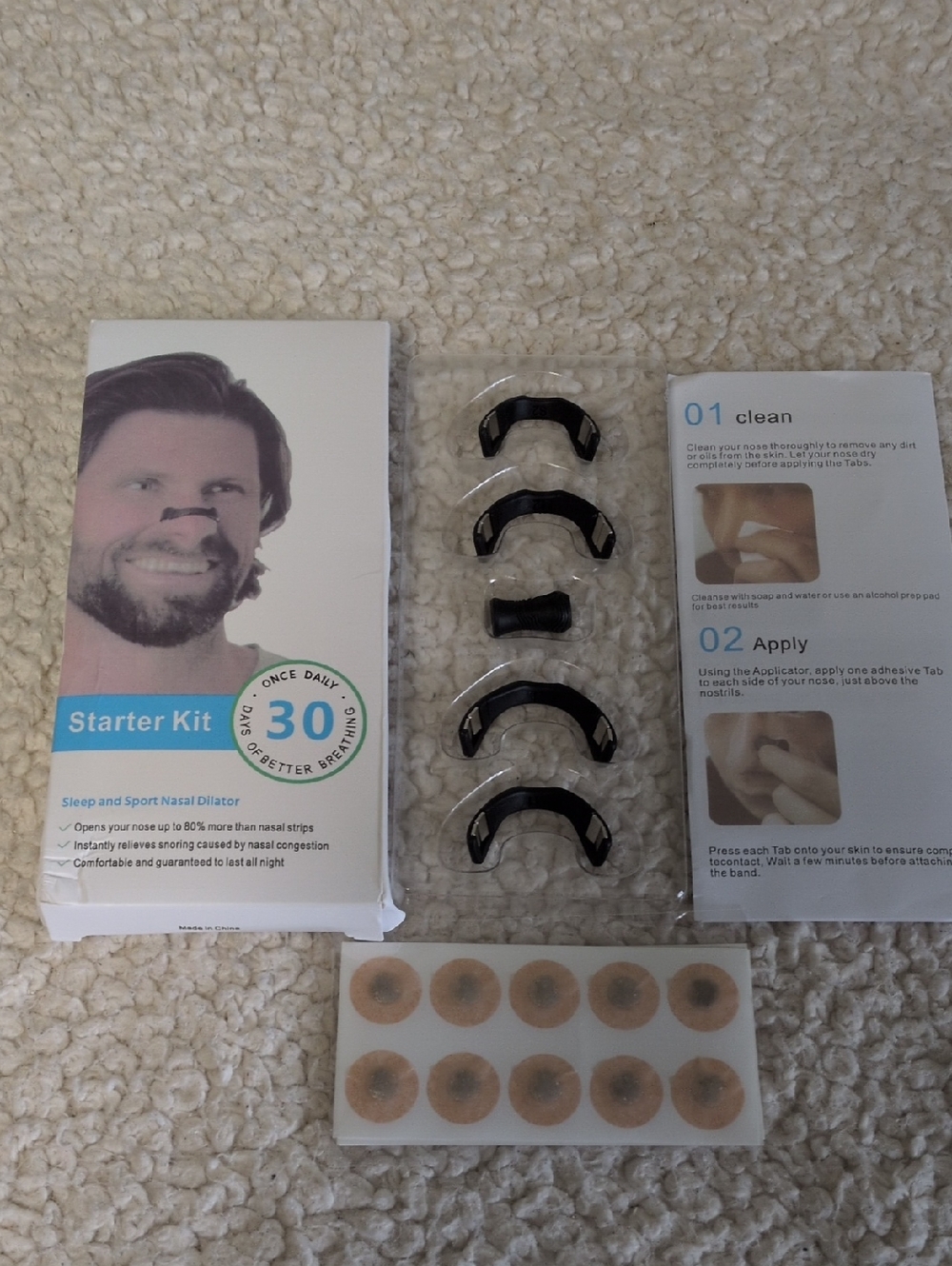 Starter Kit Sleep and Sport Nasal Dilator - Black